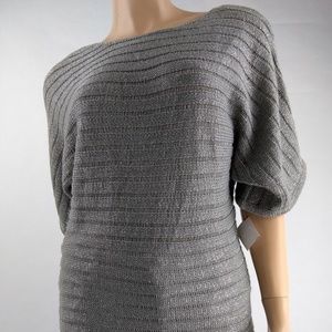 Westbound Silver Short Sleeve Sweater Size Small